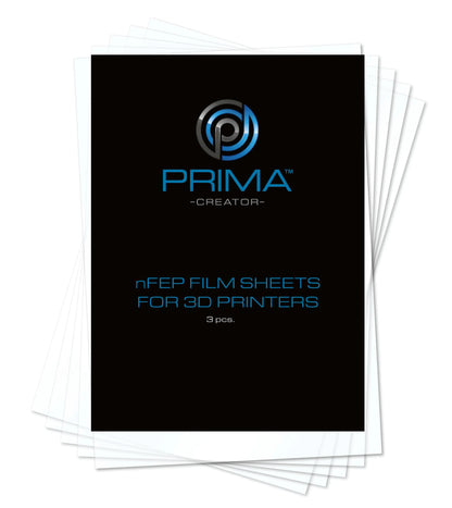 PRIMACREATOR NFEP FILM SHEETS FOR 3D PRINTERS - 140 X 200 MM - 3-PACK - 3Digital | Droni e Stampanti 3D