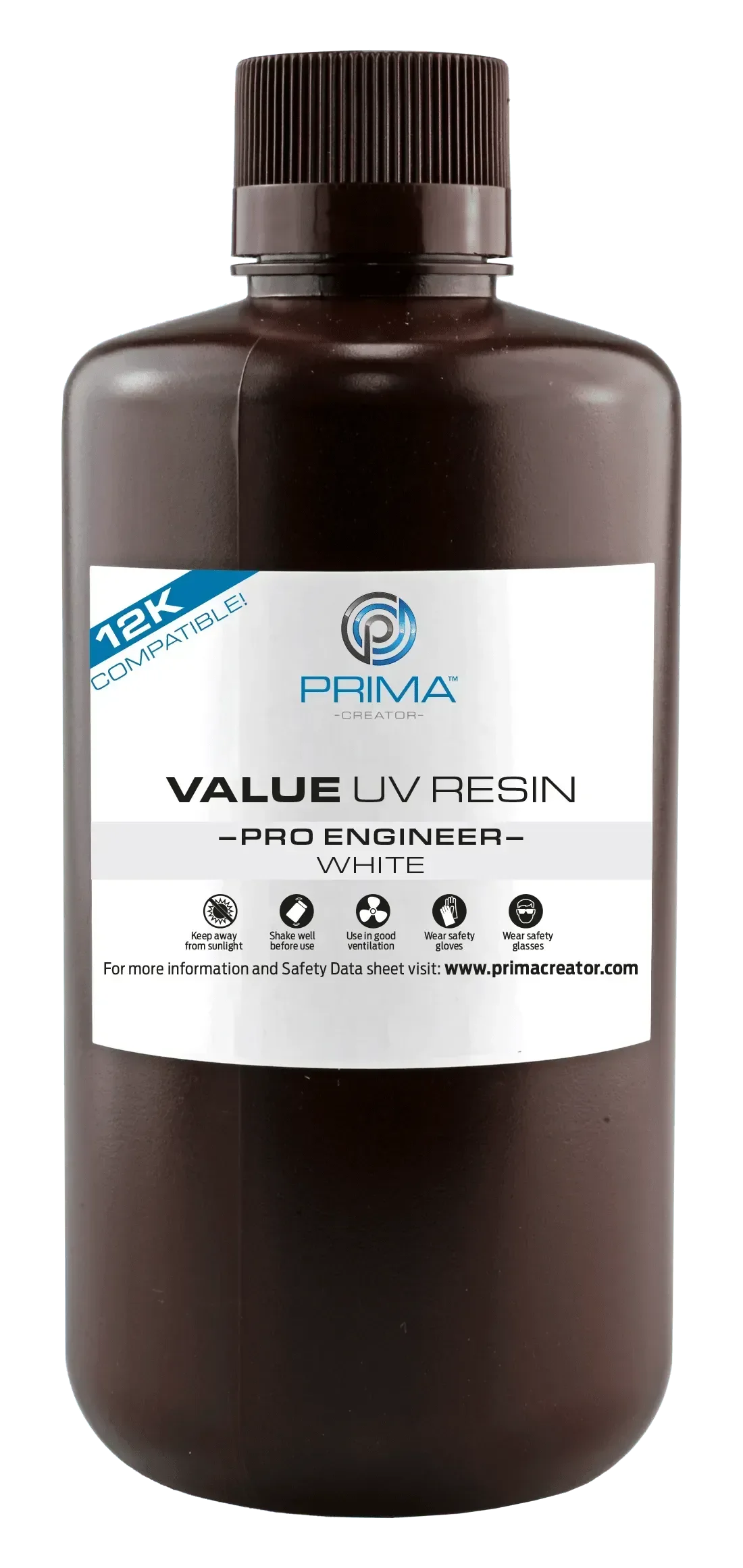 Resina UV Value Pro Engineer bianca Prima Creator, compatibile 12K per stampanti 3D