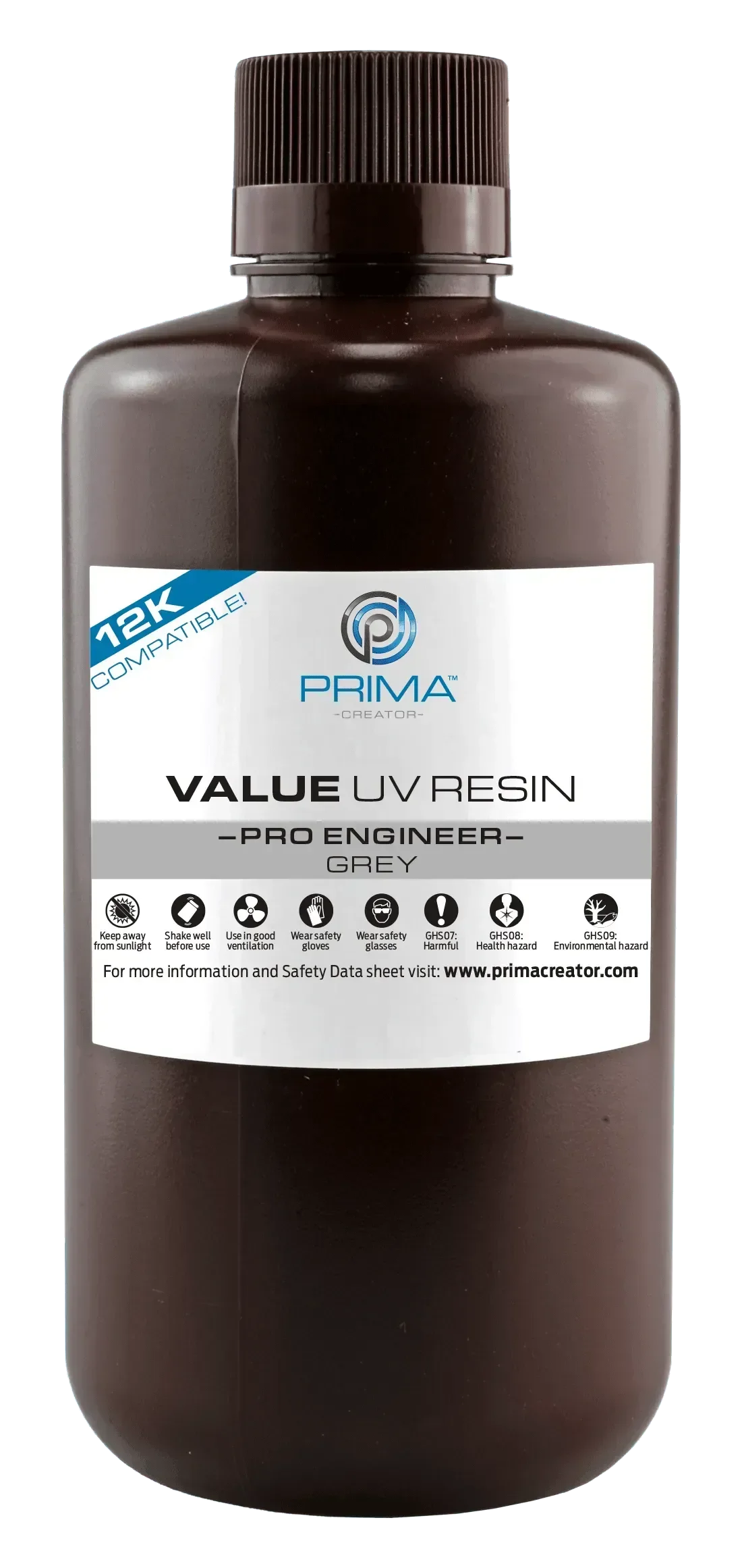 Resina UV Value Pro Engineer Grigia per stampanti 3D, compatibile 12K
