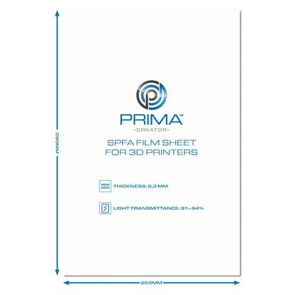 PRIMACREATOR SPFA FILM SHEET FOR 3D PRINTERS - 260 X 390 MM - 3Digital | Droni e Stampanti 3D