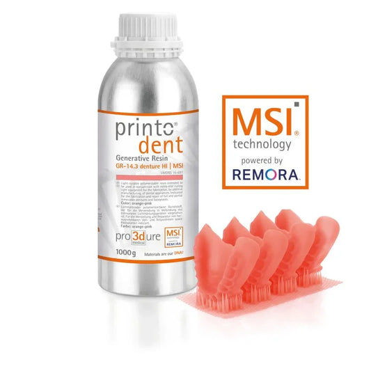 Pro3dure GR-14.2 / GR-14.3 denture HI MSI — Resina 3D Anti-Biofilm per Protesi Dentali Dispositivo Medico