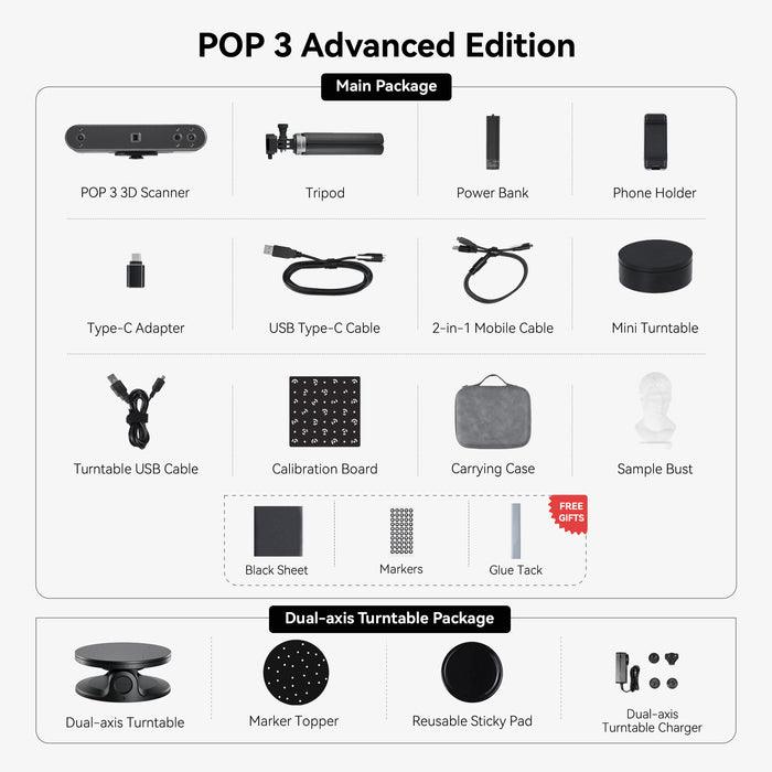 REVOPOINT POP 3 SCANNER 3D - ADVANCED PACKAGE - 3Digital | Droni e Stampanti 3D