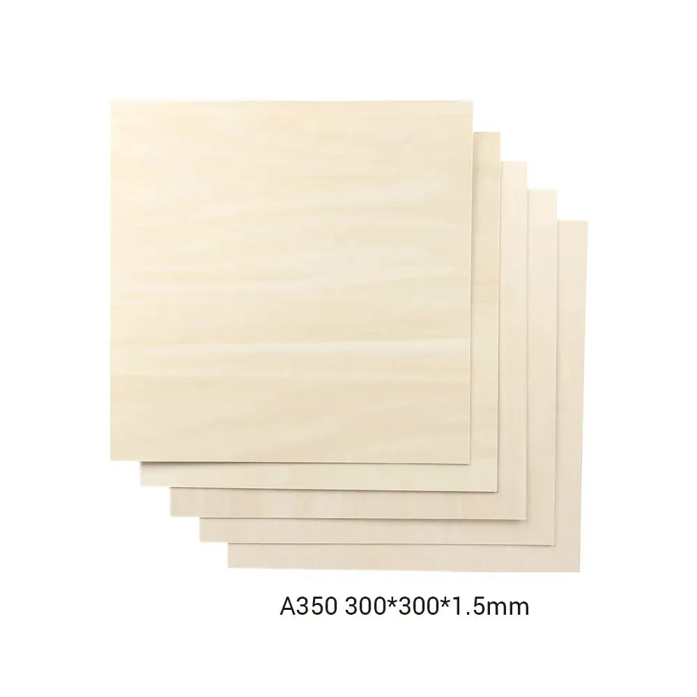 SNAPMAKER BASSWOOD SHEET-A350 / 300X300X1,5MM / 5-PACK - 3Digital | Droni e Stampanti 3D