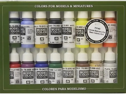 VALLEJO ACRYLIC MODEL COLOR SET U.S.A BASIC (16) - 3Digital | Droni e Stampanti 3D