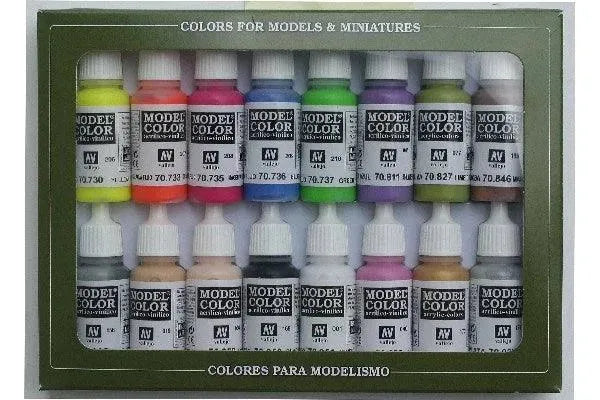 VALLEJO ACRYLIC MODEL COLOR SET WARGAMES SPECIAL COLORS (16) - 3Digital | Droni e Stampanti 3D