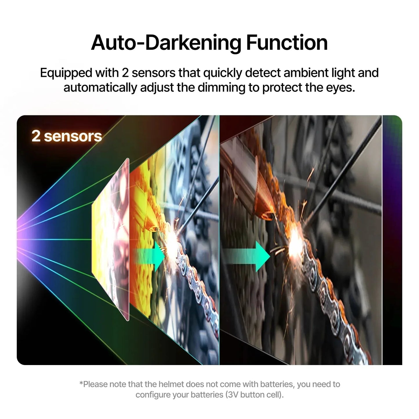 XTOOL Casco per saldatura laser auto-oscurante
