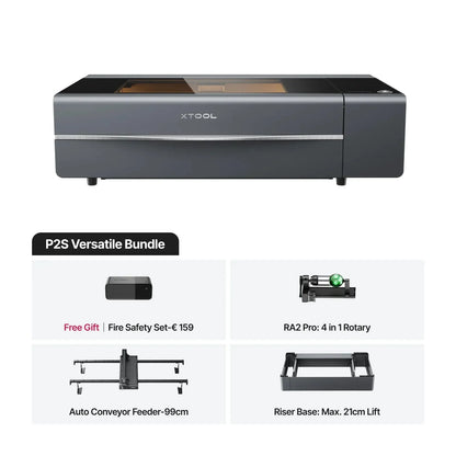 xTool P2S 55W - CO2 Desktop Laser Cutter (Class 4)