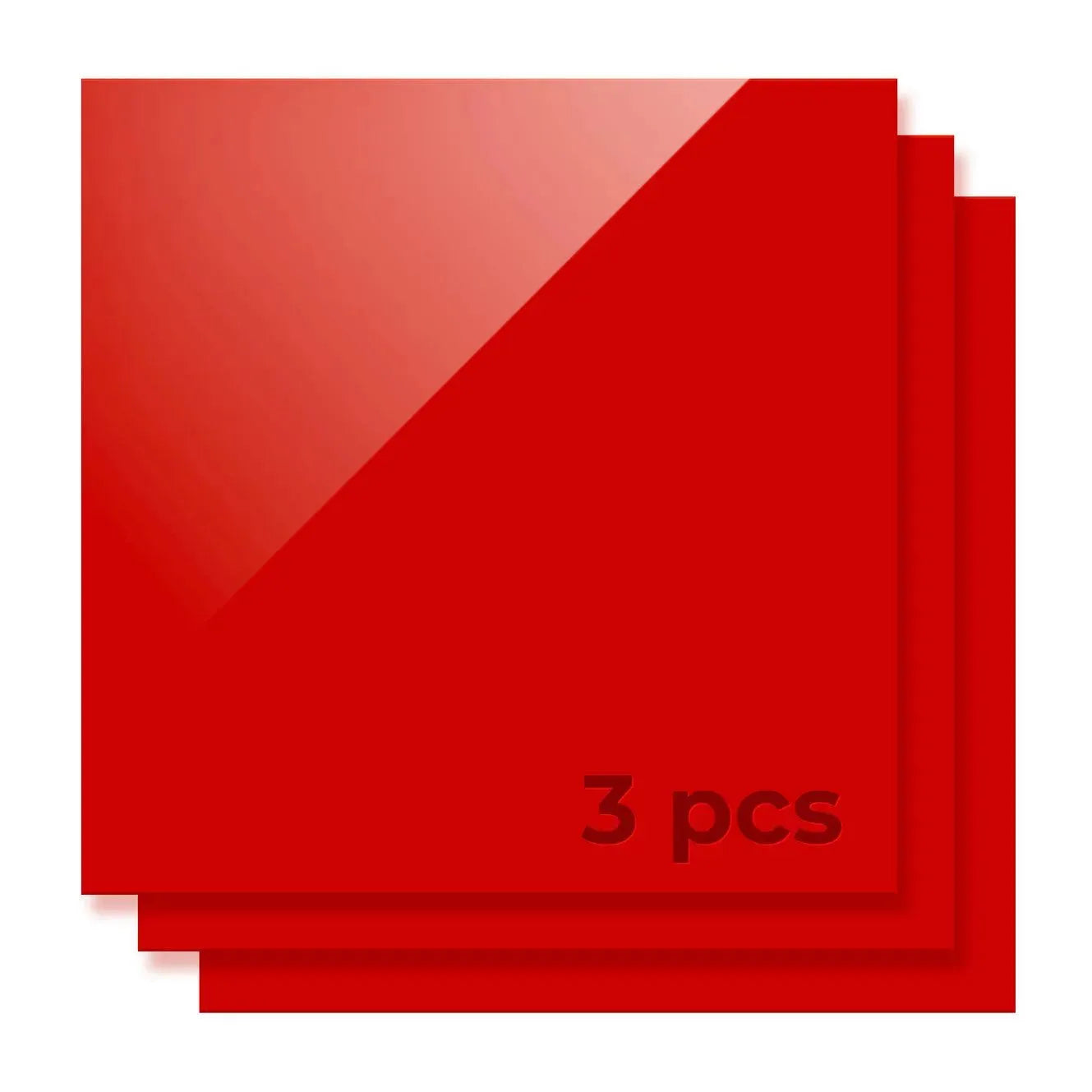 XTOOL 3 MM RED ACRYLIC SHEETS (3-PACK) - 3Digital | Droni e Stampanti 3D