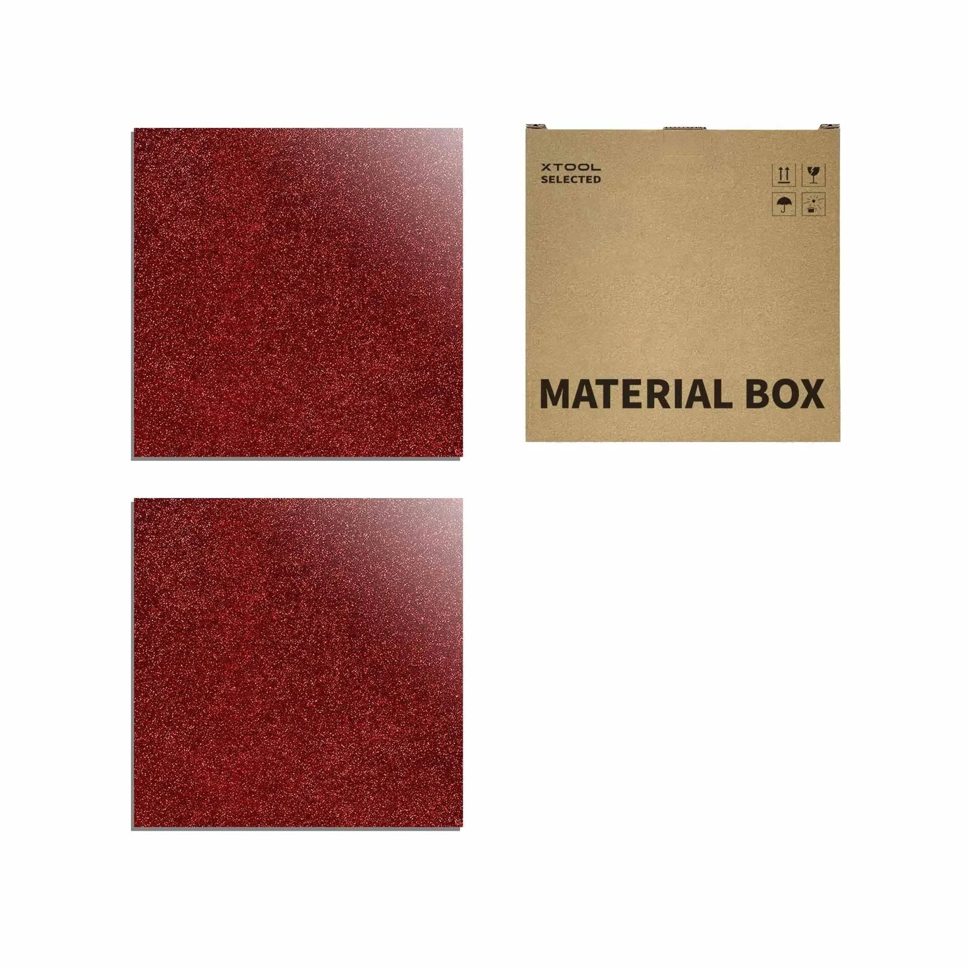 XTOOL 3 MM RED GLITTER ACRYLIC SHEETS (2-PACK) - 3Digital | Droni e Stampanti 3D