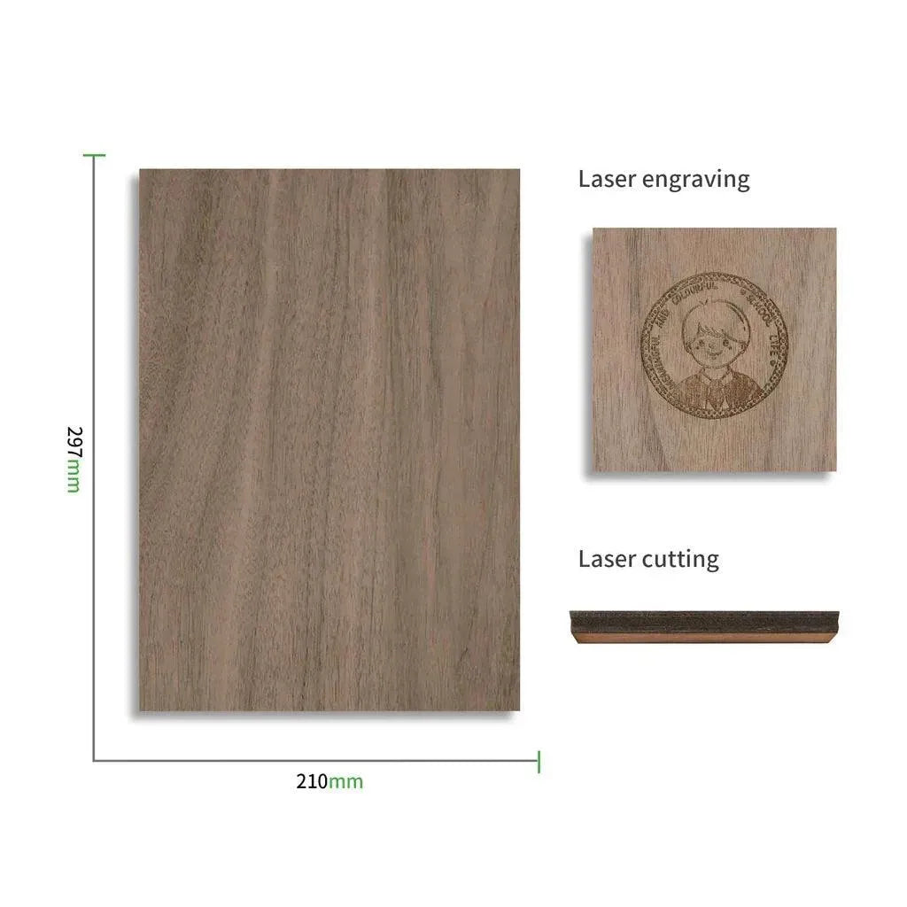 XTOOL 3 MM WALNUT PLYWOOD (6-PACK) - 3Digital | Droni e Stampanti 3D