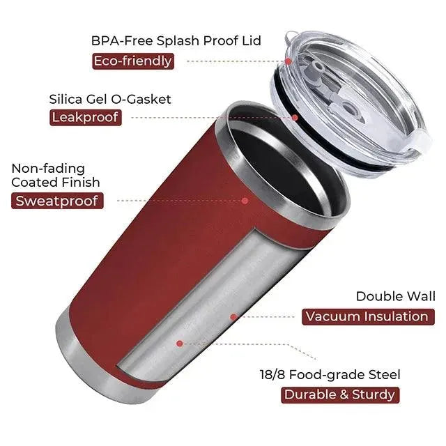 XTOOL BRICK RED STAINLESS STEEL TUMBLER - 3Digital | Droni e Stampanti 3D