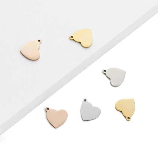 XTOOL HEART-SHAPED PENDANT - GOLD, SILVER, & ROSE GOLD - 30PCS - 3Digital | Droni e Stampanti 3D