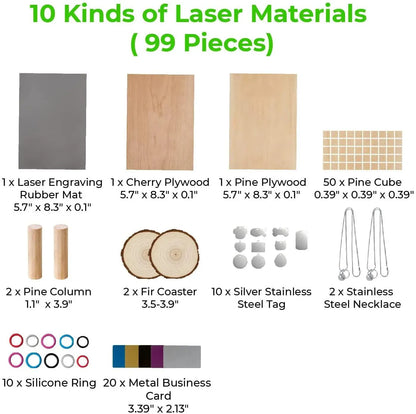 XTOOL LASER MATERIAL PACK - 3Digital | Droni e Stampanti 3D